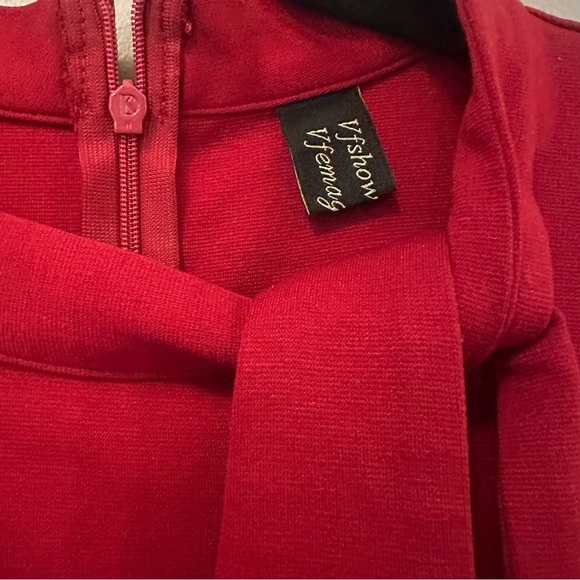 VFshow Georgeous Red Peplum Classy Curvy Special Occasion Dress 2XL - Picture 5 of 5